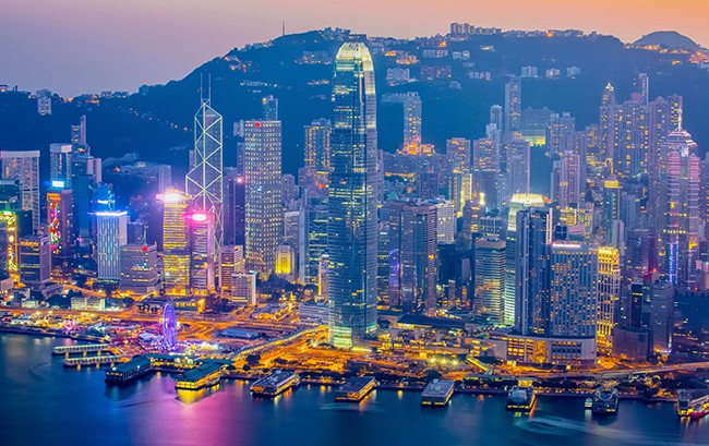 千庫(kù)網(wǎng)_暮光之城的我國(guó) Hong 香港的維多利亞港_攝影圖編號(hào)295123